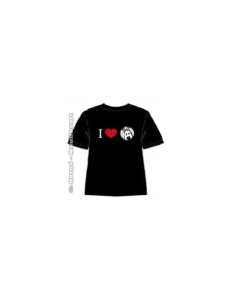 es::CAMISETA I LOVE MILOU NEGRA - ADULTOS