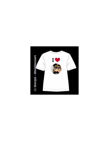 es::CAMISETA I LOVE HADDOCK BLANCA - ADULTOS