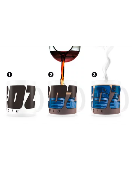 es::Star Wars Taza térmica R2-D2 transparente