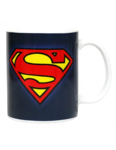 es::DC Comics Taza Superman Logo fondo azul oscuro