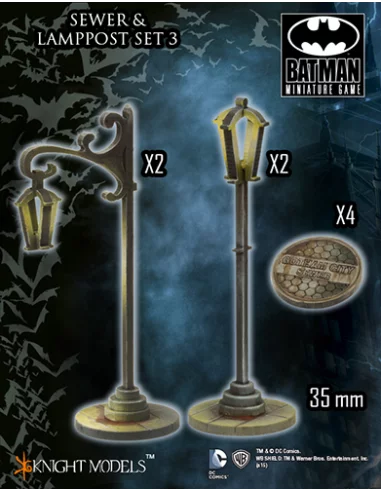 es::Batman Miniature Game: Sewer & Lamppost Set III Figuras Knight Models