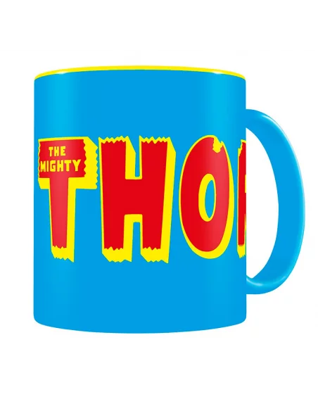 es::Marvel Comics Taza Logo Thor Azul y amarilla