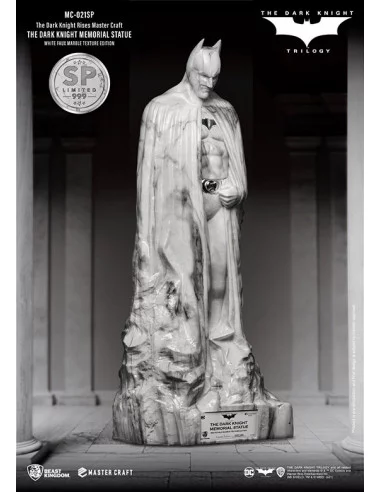 es::The Dark Knight Rises Estatua Master Craft The Dark Knight Memorial Batman White Faux Marble Texture