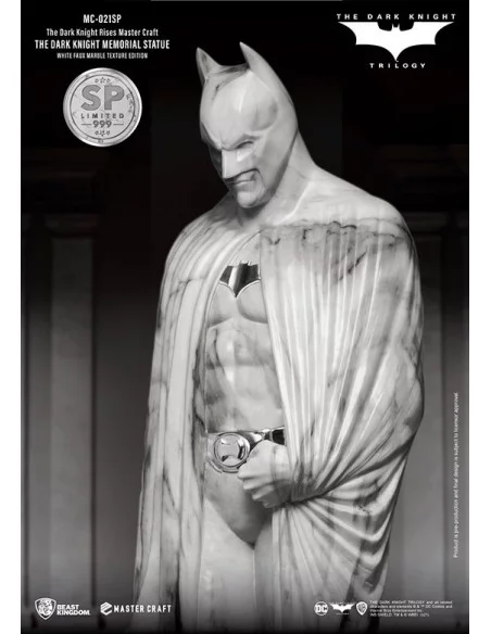 es::The Dark Knight Rises Estatua Master Craft The Dark Knight Memorial Batman White Faux Marble Texture