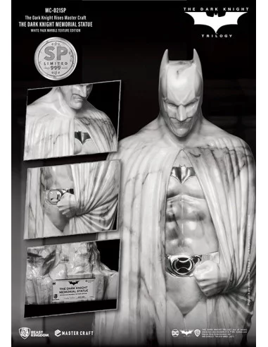 es::The Dark Knight Rises Estatua Master Craft The Dark Knight Memorial Batman White Faux Marble Texture